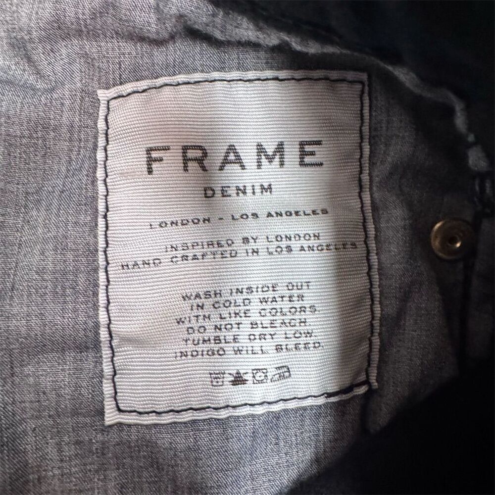 EUC Frame Denim Women's Black Cutoff Shorts Size 27 Distressed - Picture 6 of 7